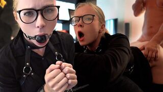 Hot Girl Gagged had Passionate Sex and Deep Sucking Dick - porn video