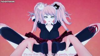 Danganronpa Junko Enoshima Gives You A Footjob Hentai POV - porn video